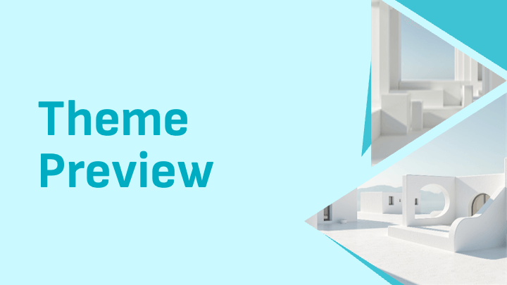 Modern light blue angular presentation template slide